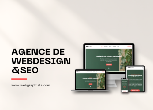 site vitrine responsive webgraphista sur quatre écrans.