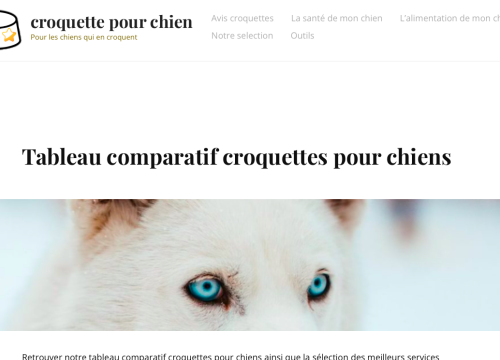 Croquette pour chien