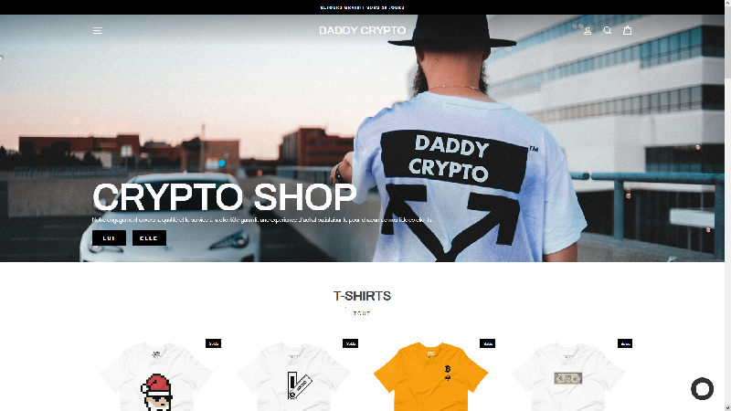 Daddy Crypto - Vente de vêtement et d'accessoire cryptomonnaies