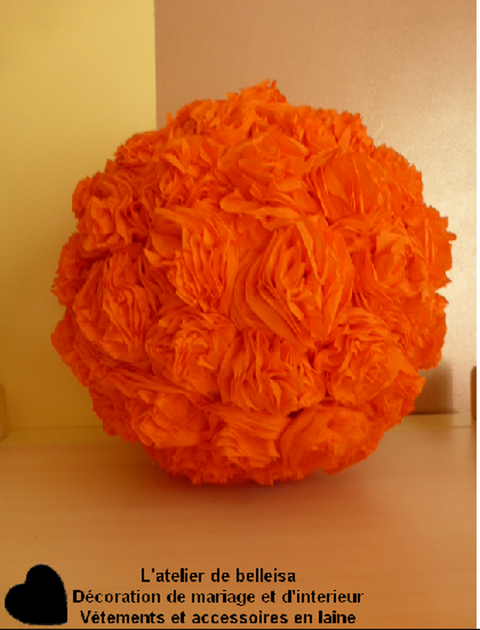 Boule de fleur de 30 cm de diamètre 