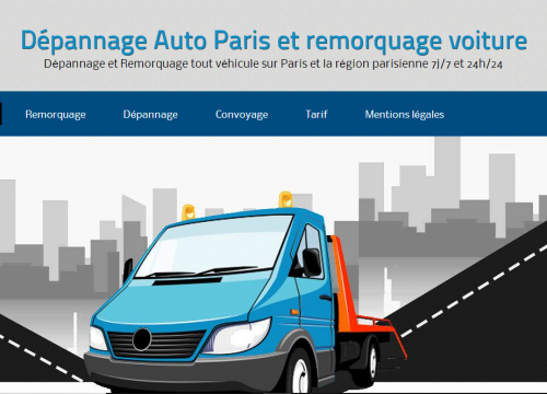 Capture du site dépannage auto paris