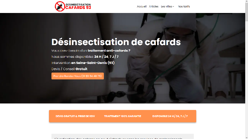 Desinsectisation cafards 93