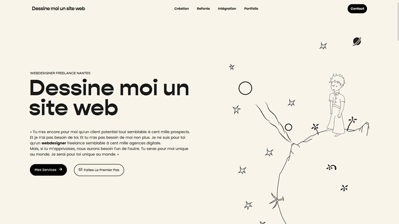 Dessine moi un site web
