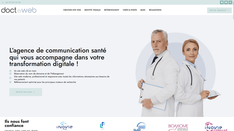 Doctoweb , agence digitale santé