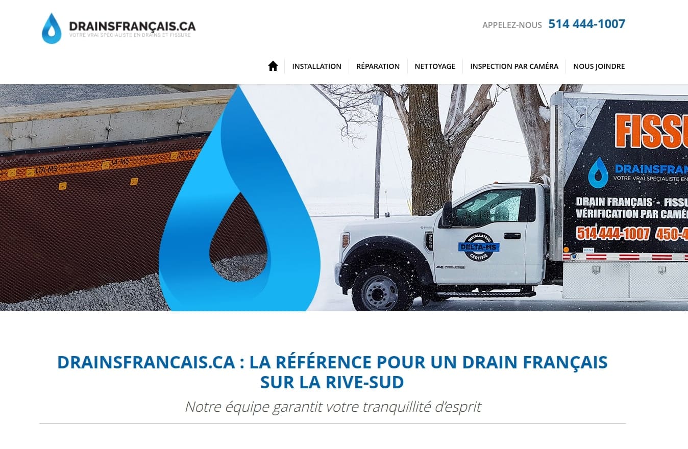 Drain français Rive-Sud - installation, réparation