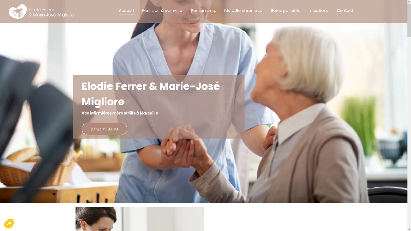 Elodie Ferrer & Marie-José Migliore - Infirmière à domicile à Marseille 