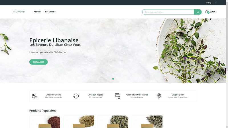 Epicerie Vert&Rouge - Vente d'épices en ligne