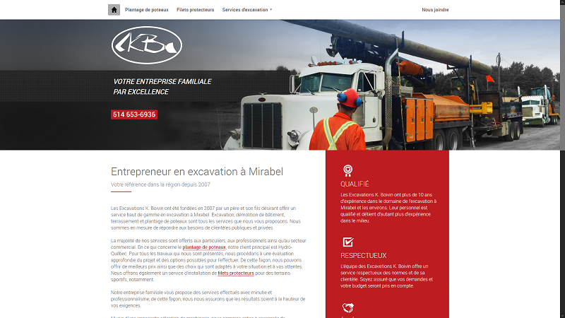 Excavation K. Boivin - Entrepreneur à Mirabel