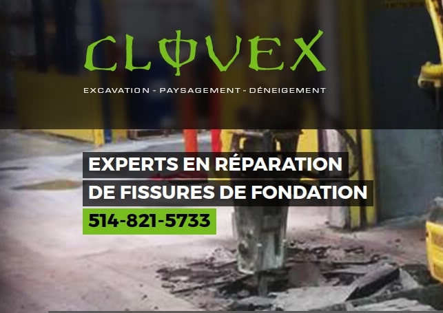 Réparation fissures de béton - Clovex