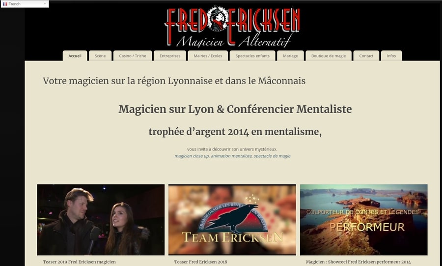 Fred Ericksen magicien alternatif
