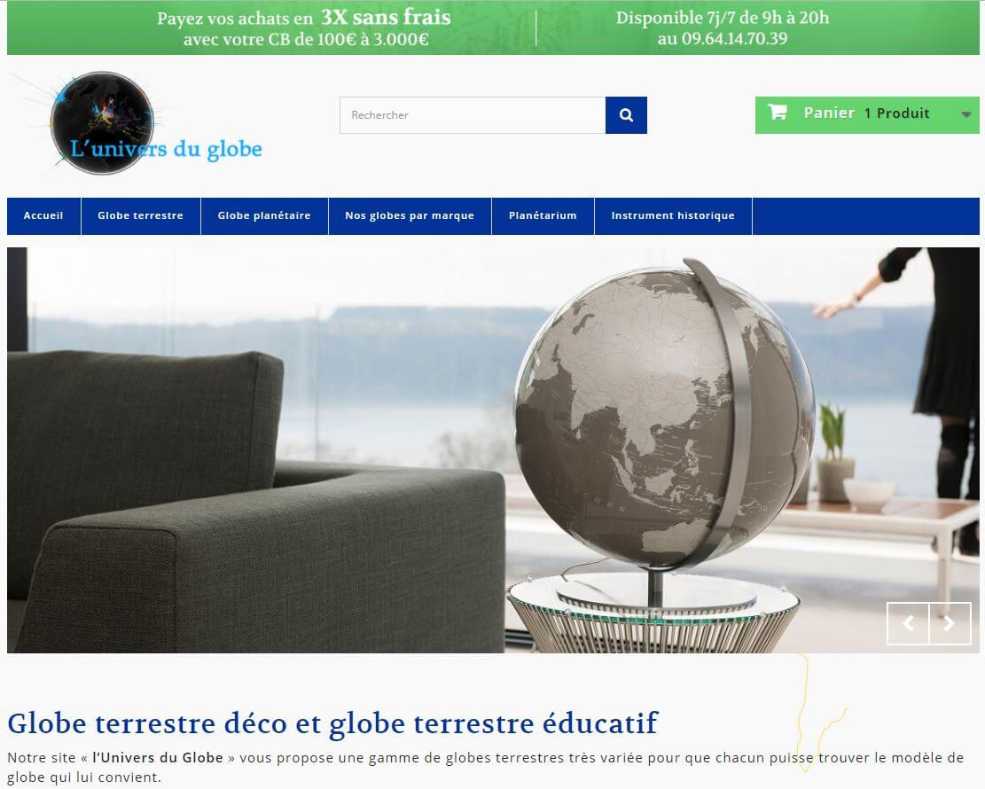 décoration : globe terrestre