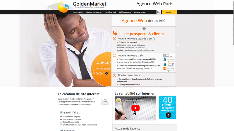 GoldenMarket - Agence web