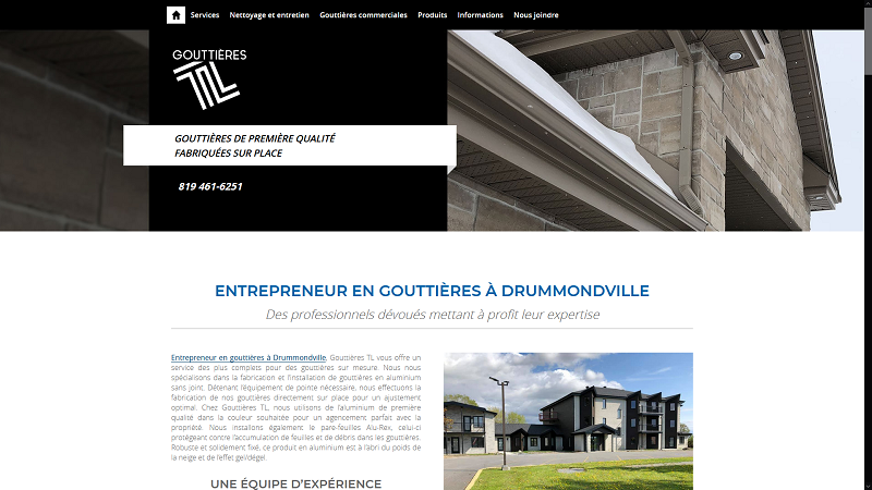 Gouttières TL - entrepreneur en gouttières à Drummondville