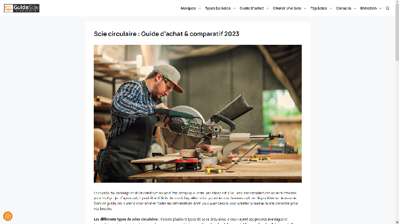 Guide scie circulaire : les meilleurs modèles