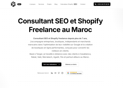 Site de Hamza Sehouli