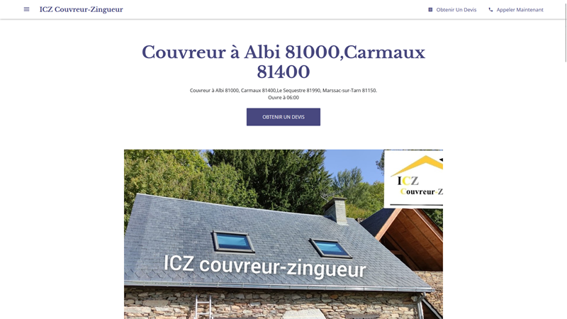 ICZ couvreur-zingueur à ALBI, CARMAUX, GAILLAC