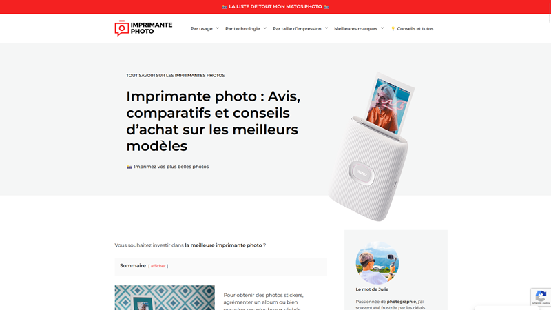 Choisir son imprimante photo