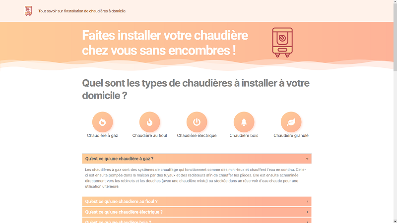 Installation chaudiere