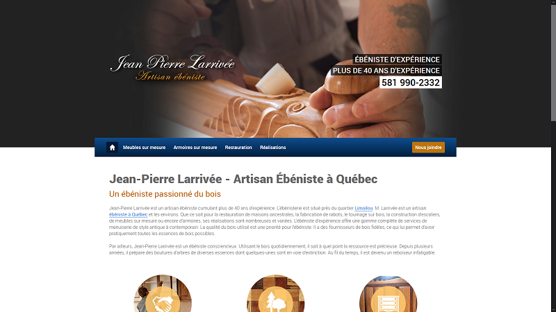 Jean-Pierre Larrivée - Artisan ébéniste à Québec