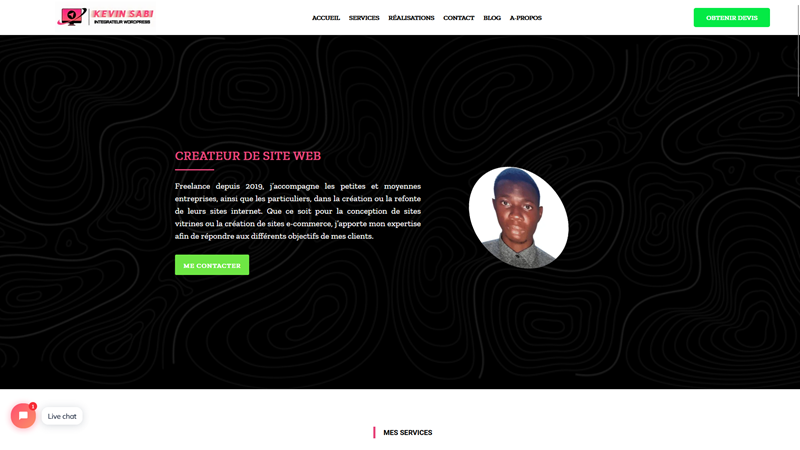 Kévin SABI - Créations de site web