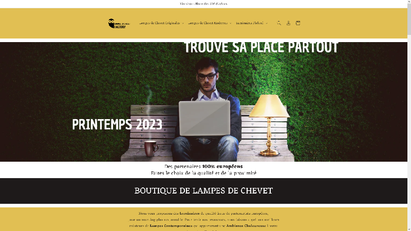 Lampes et Luminaires 100% Europe | Lampes de Chevet-Factory