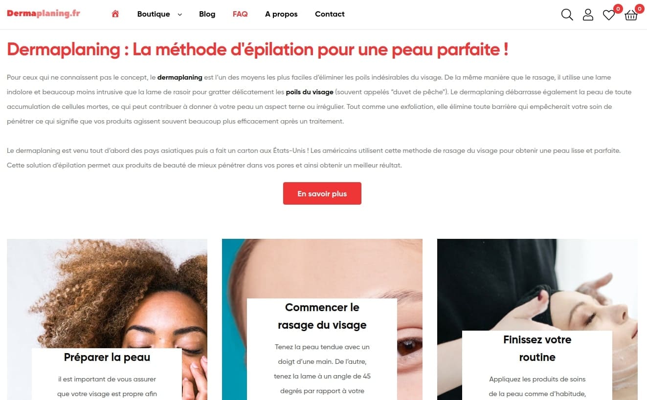 Les produits et outils de dermaplaning.fr