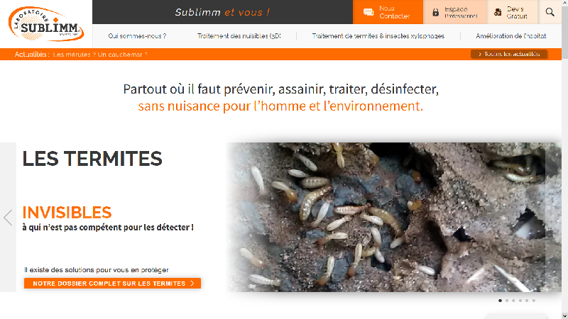 Laboratoires SUBLIMM - Traitement des nuisibles et des bois