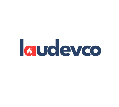 logo laudevco poêles, foyers, inserts, chaudières, cuisinières