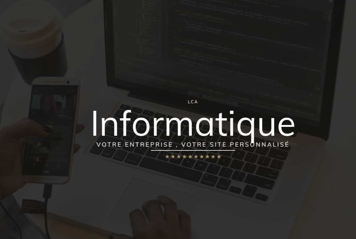 Informatique Création de sites personnalisés
