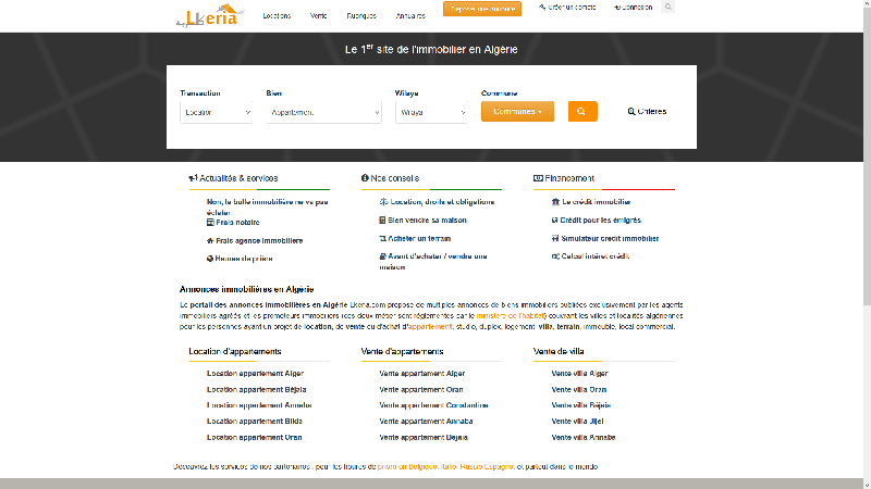 Lkeria - Location et vente de tout type d'immobilier