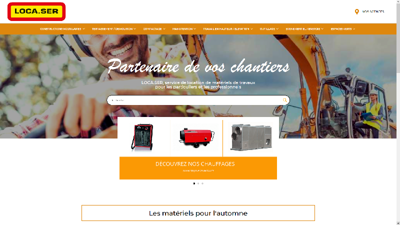 Locaser - Partenaire de vos chantiers