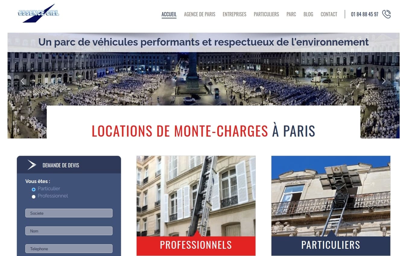 Location Monte-Meuble à Paris et en Île de France-- Essence-Ciel