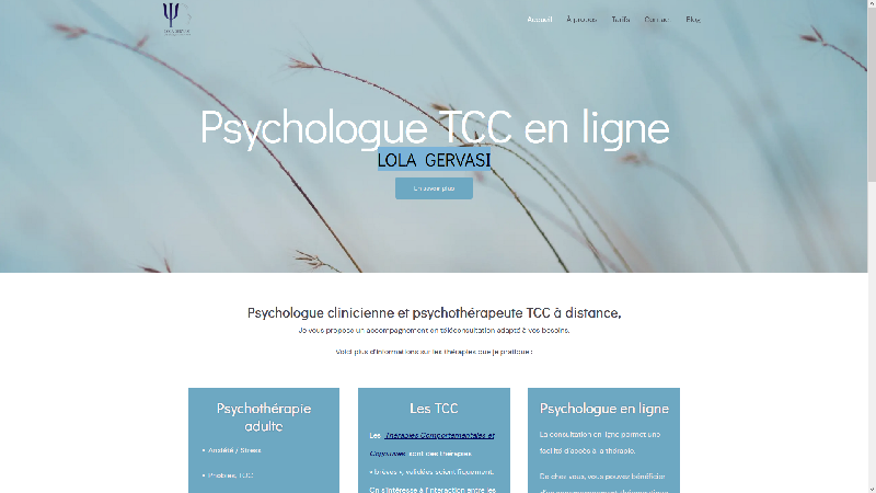 LOLA GERVASI - Psychologue TCC en ligne