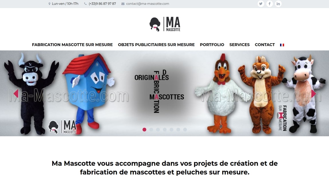 Création mascotte sur mesure MaMascotte
