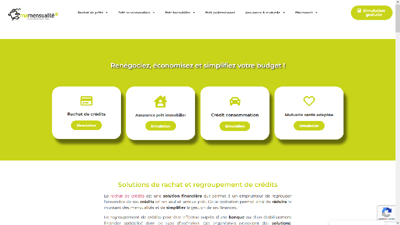 Ma mensualité - Courtier en restructuration financière