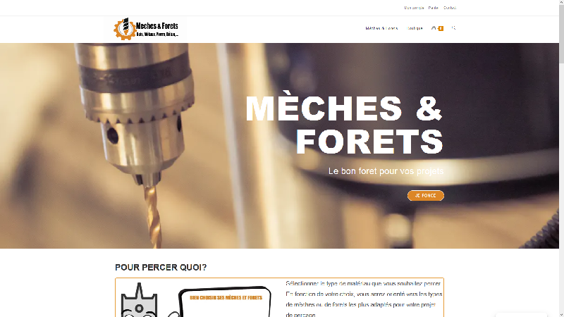 Meches et forets : mèches et d'accessoires de perçage