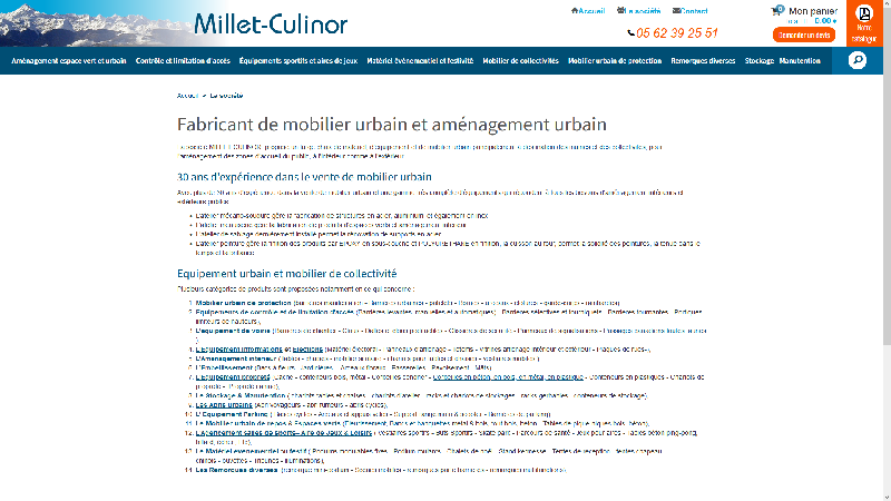Millet Culinor, une référence dans la fabrication de mobilier urbain