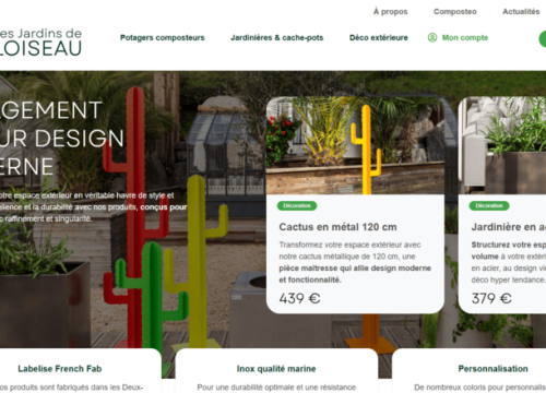 Page d'accueil des Jardins de Loiseau