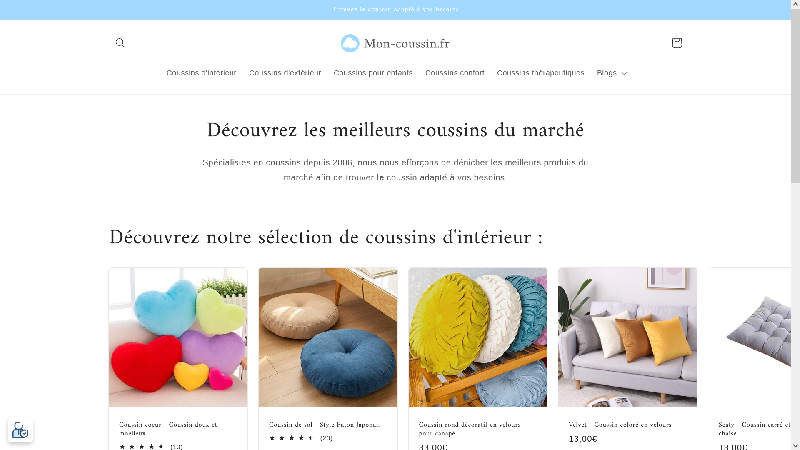 Mon-coussin - Spécialistes du coussin
