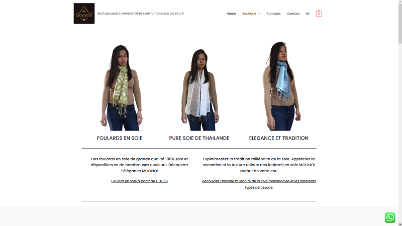 MOONOI - Foulards en soie et taies d'oreiller en soie