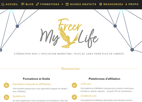 My Freer Life : site d'affiliation Marketing