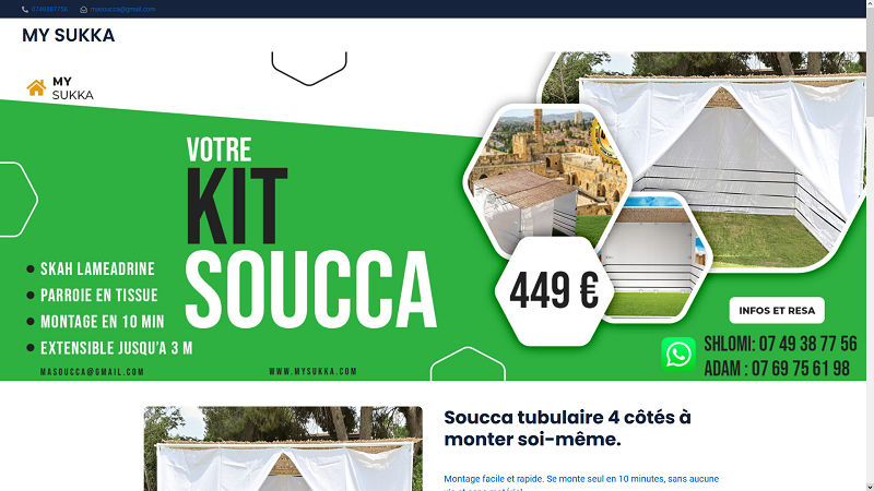 My Sukka - vente de souccah en ligne 