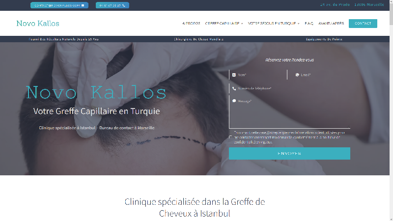 Novo Kallos Greffe Capillaire en Turquie