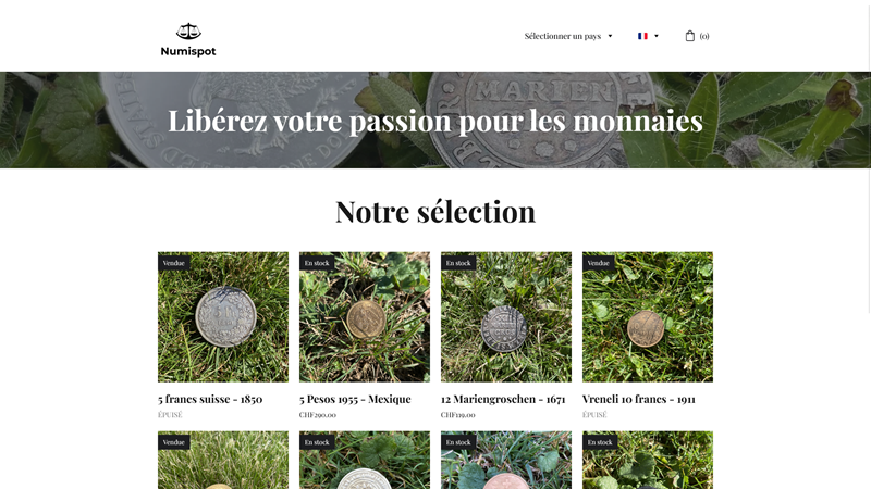 Numispot - entreprise de vente de monnaies 