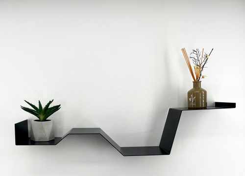 étagère murale noire moderne pour salon étagère design et décorative en métal