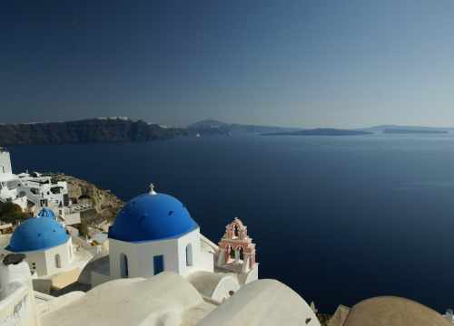 La Caldeira de Santorin dans les Cyclades