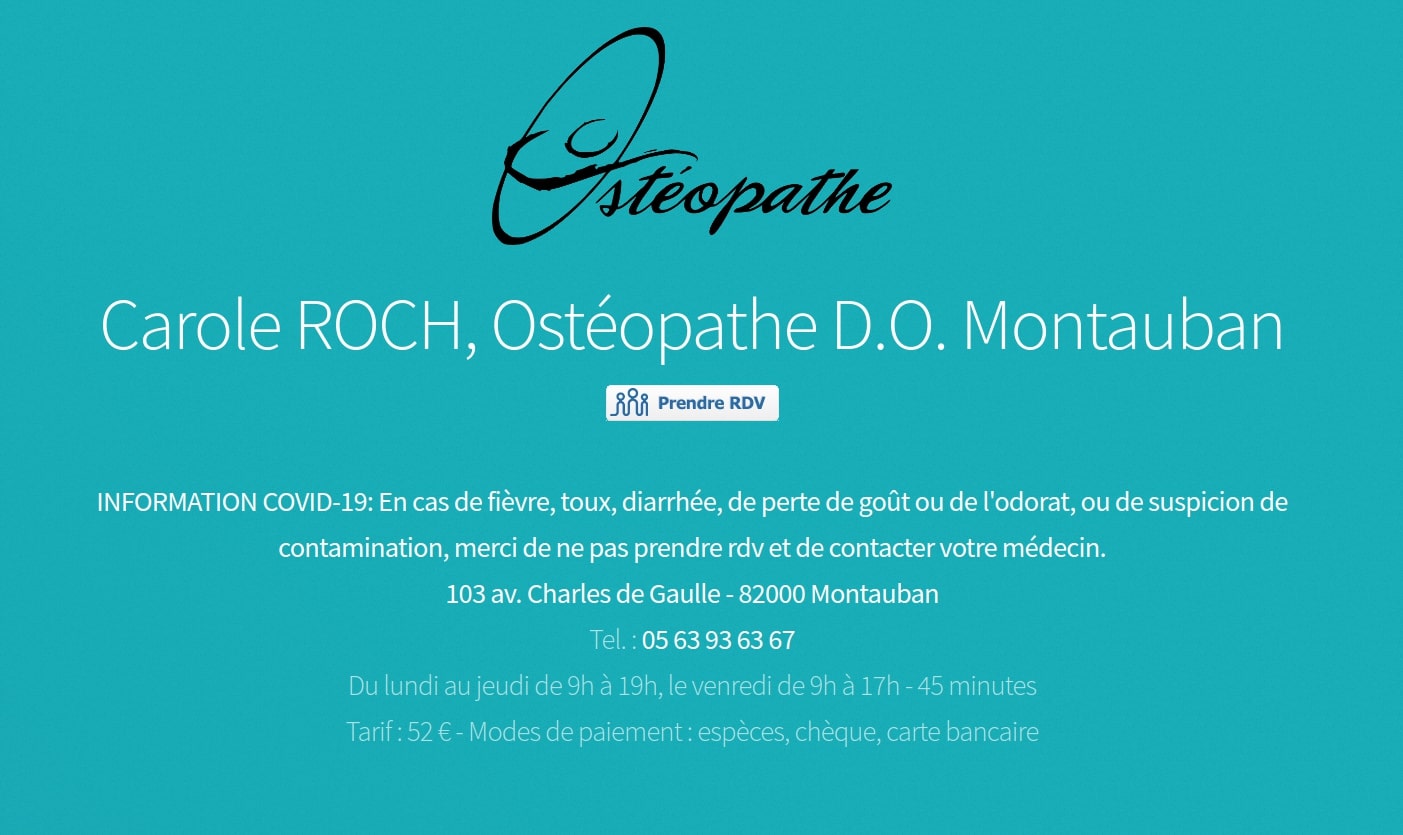 Osteopathe Montauban Carole Roch