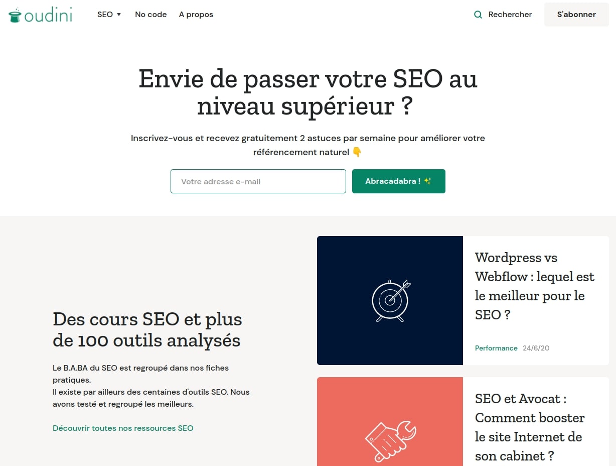 Oudini Coaching SEO