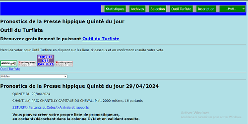 Outil Turfiste