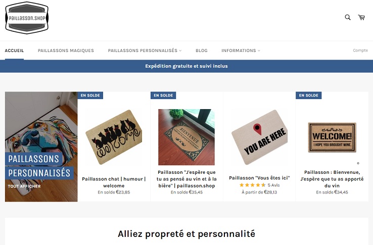 Vente de paillassons en ligne